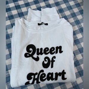 Wildfox White Crewneck fuzzy shirt size M